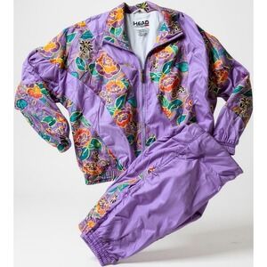 HEAD Sportswear Windbreaker Track Suit Retro Colorblock Vintage 80s 90s Sz XS